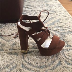 Lace up platform sandals